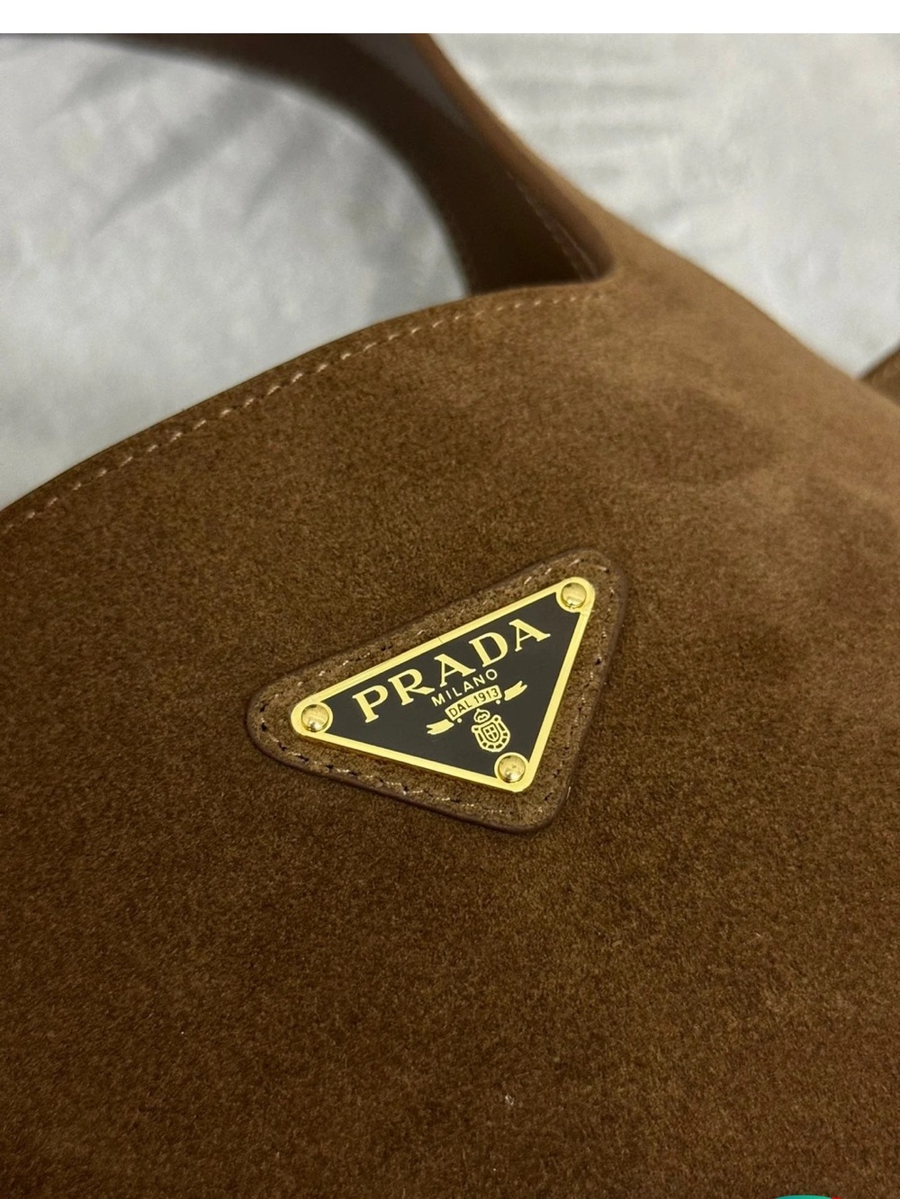 Brown Suede Tote Bag - Picture 3 of 10